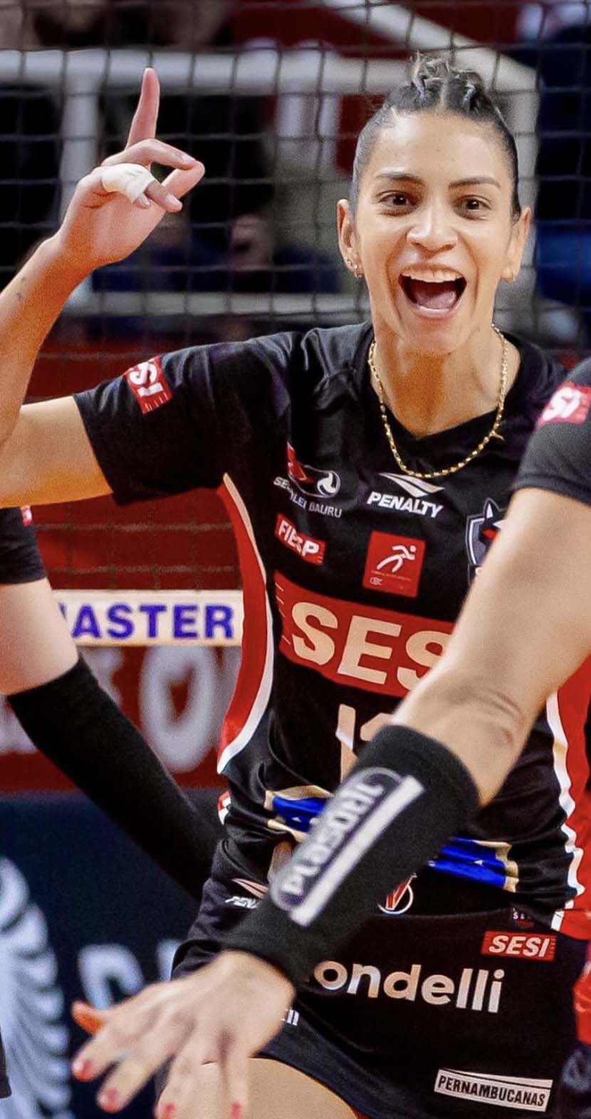 athletes celebrating